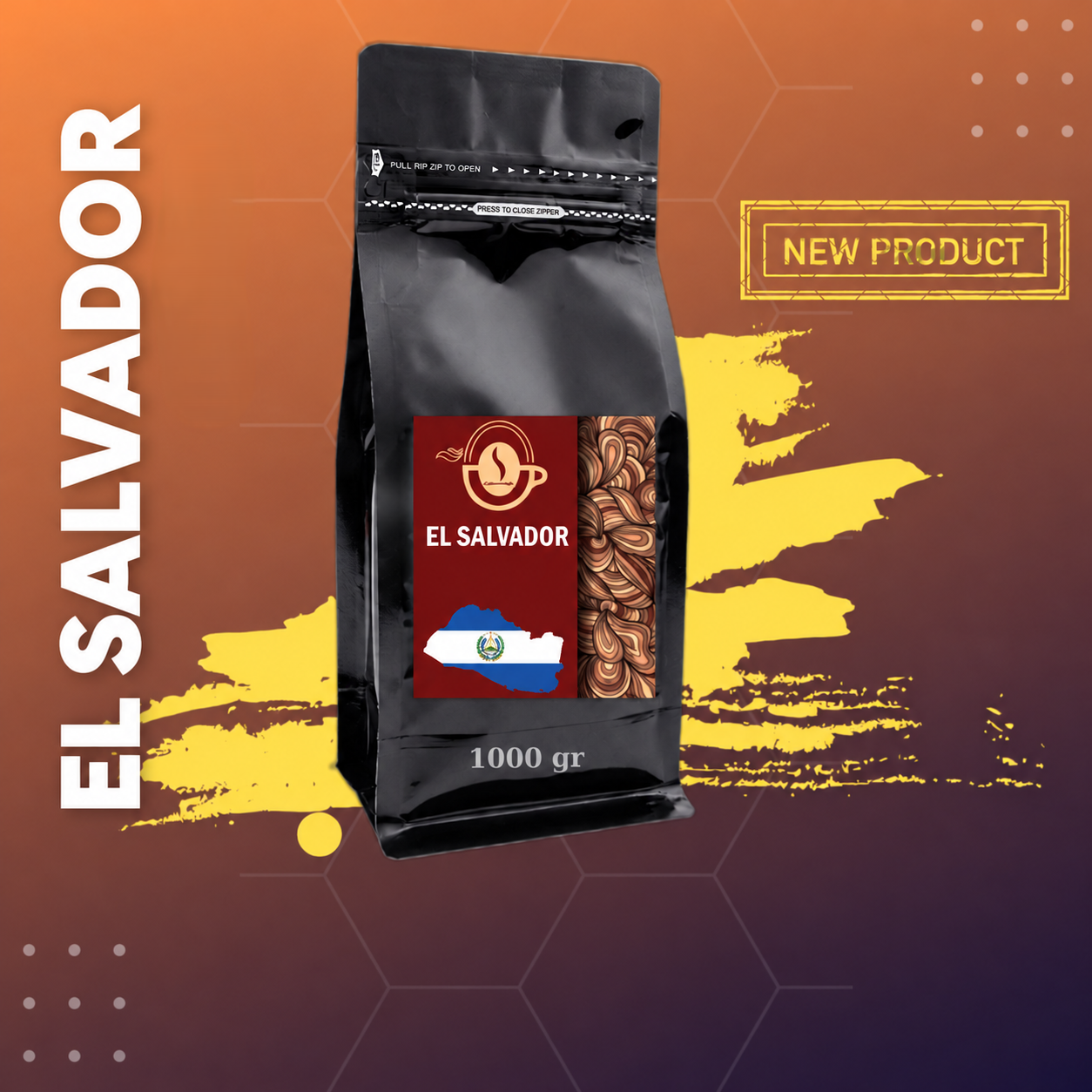 El Salvador kahvesi 1 kg çekirdek orta-koyu kavrum Çukurovam Kahve
